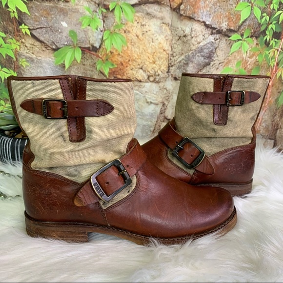 FRYE Veronica Canvas Short Ankle Boots, 6B - Picture 7 of 16